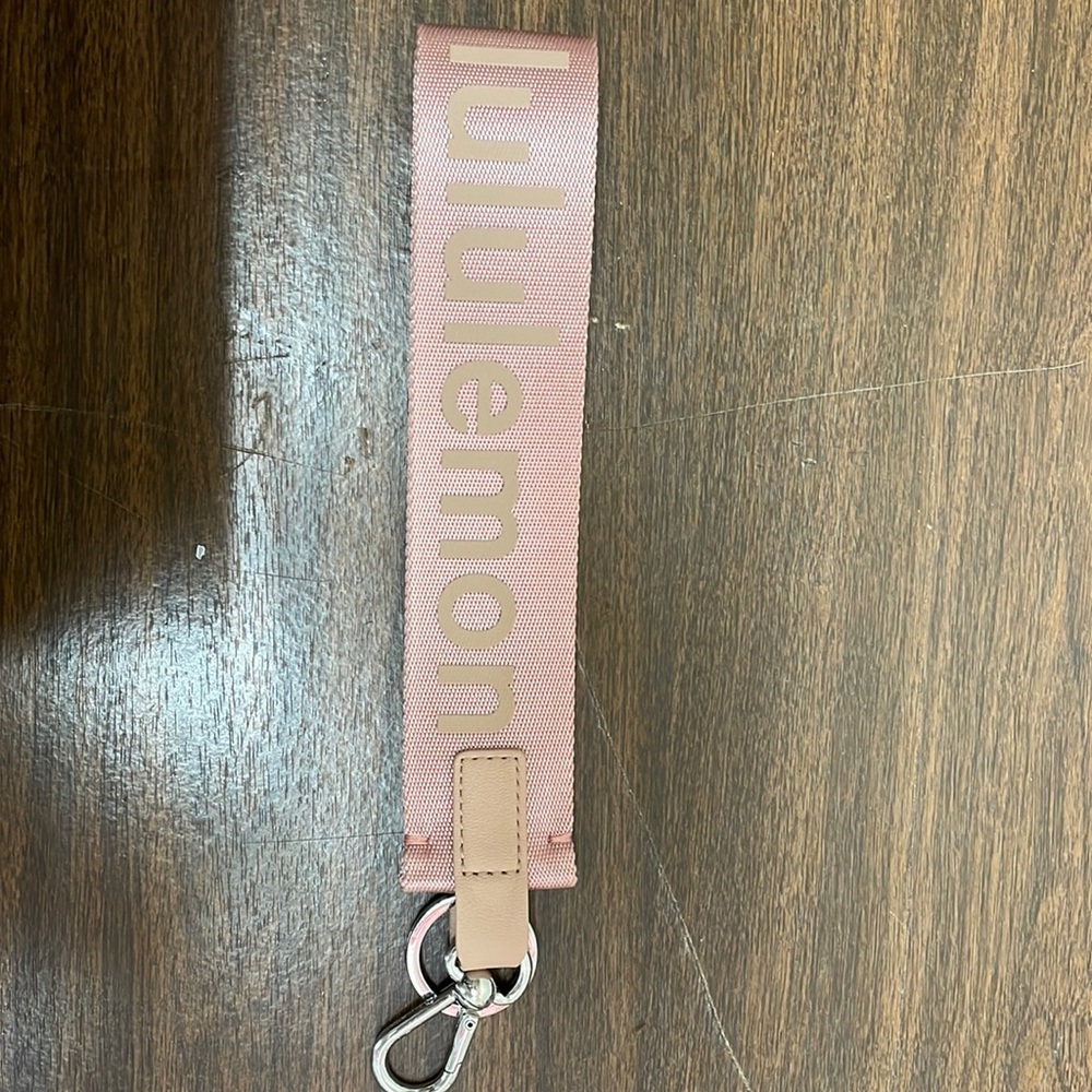 Lululemon Pink Never Lost Keychain